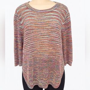 Westport 1962 Multicolor Open Knit Sweater – Size L